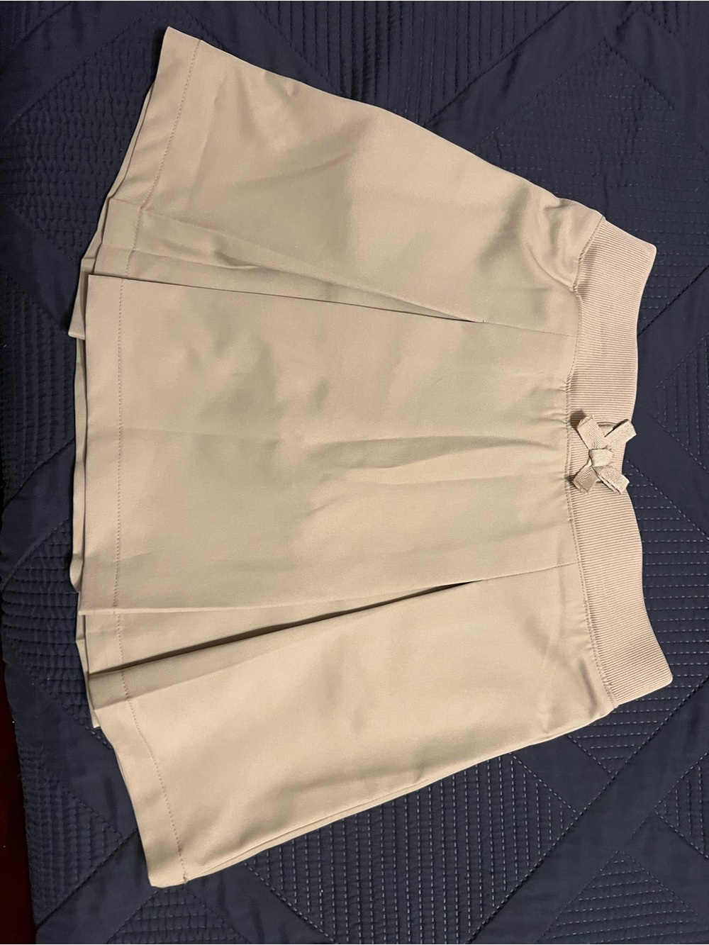 French Toast Cream Pleated Girls' Skort